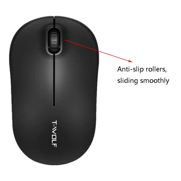 T-WOLF Q4 3 Keys 2.4GHz Wireless Mouse Desktop Computer Notebook Game Mouse(White)