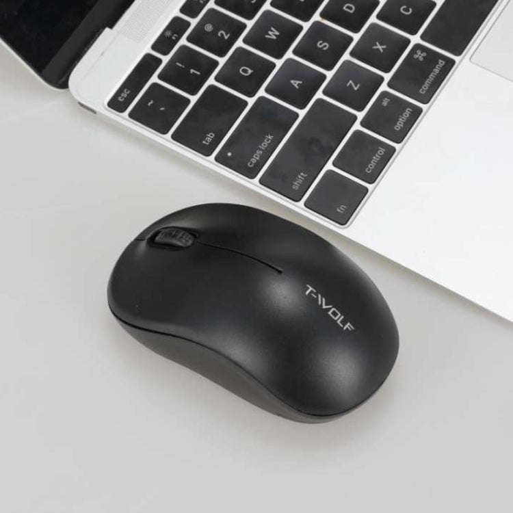 T-WOLF Q4 3 Keys 2.4GHz Wireless Mouse Desktop Computer Notebook Game Mouse(White)
