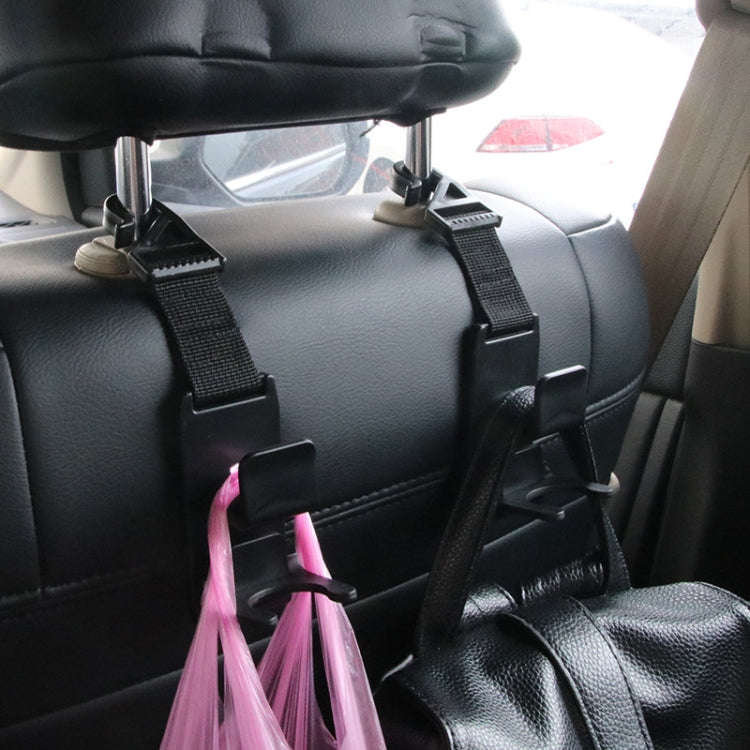 2 Packs SHUNWEI SD-2510 Car Headrest Multifunctional Storage Hook With Beverage Hook