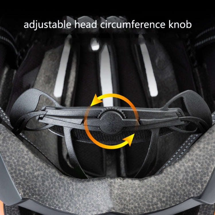PROMEND TK-12H15 Mountain Bike USB Magnetic Goggles Helmet With Warning Light, Size: L(Titanium G...