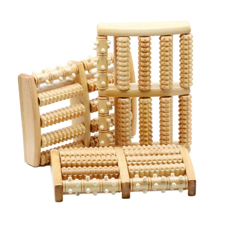 Wooden Roller Massager Small Nails Five-Row Foot Massager(27 x 19 x 4.5cm)