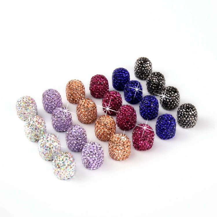 Metal Car Universal Diamond-studded Strawberry Valve Cap Copper Valve Cover(Pink)