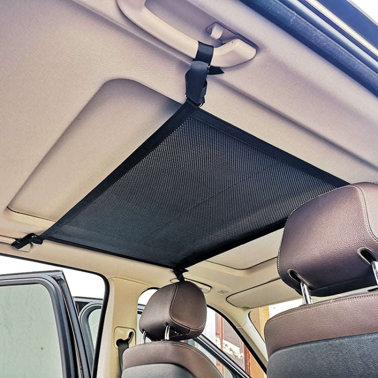Car Storage Network Pocket Car Roof Seating Room Mesh Folding Hanging Bag, Style: Single Layer(Bl...