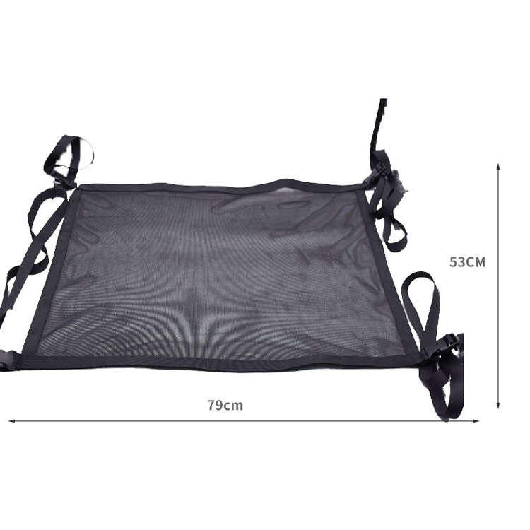 Car Storage Network Pocket Car Roof Seating Room Mesh Folding Hanging Bag, Style: Single Layer(Red)