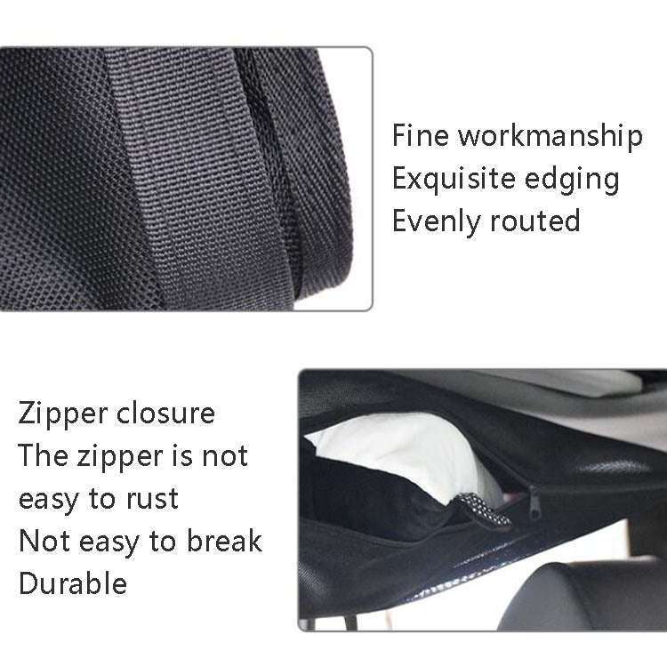 Car Storage Network Pocket Car Roof Seating Room Mesh Folding Hanging Bag, Style: Single Layer(Red)