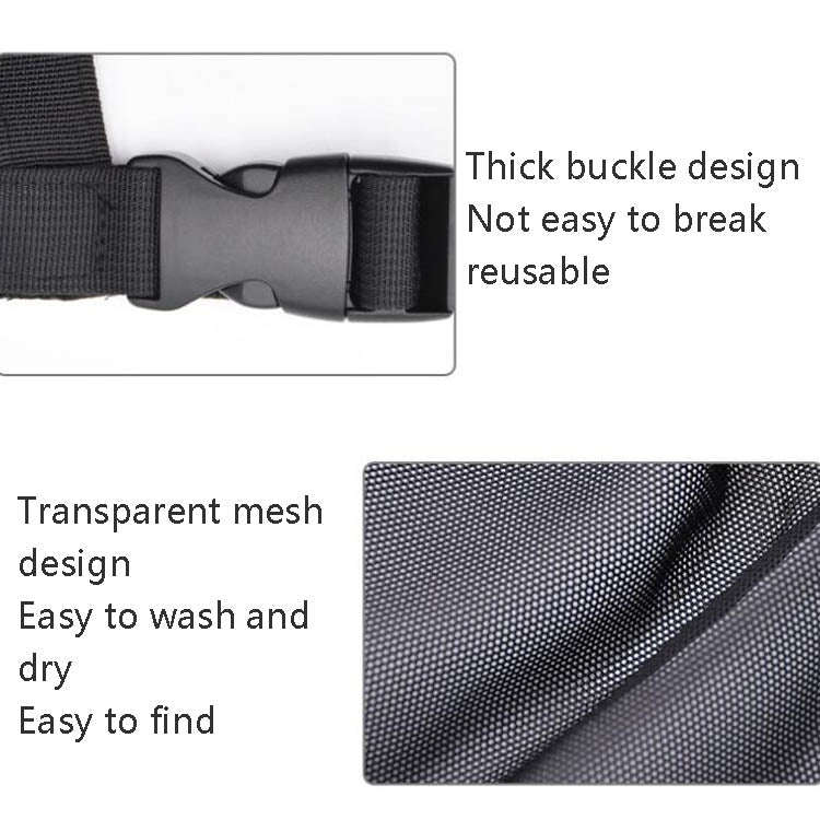 Car Storage Network Pocket Car Roof Seating Room Mesh Folding Hanging Bag, Style: Single Layer(Red)