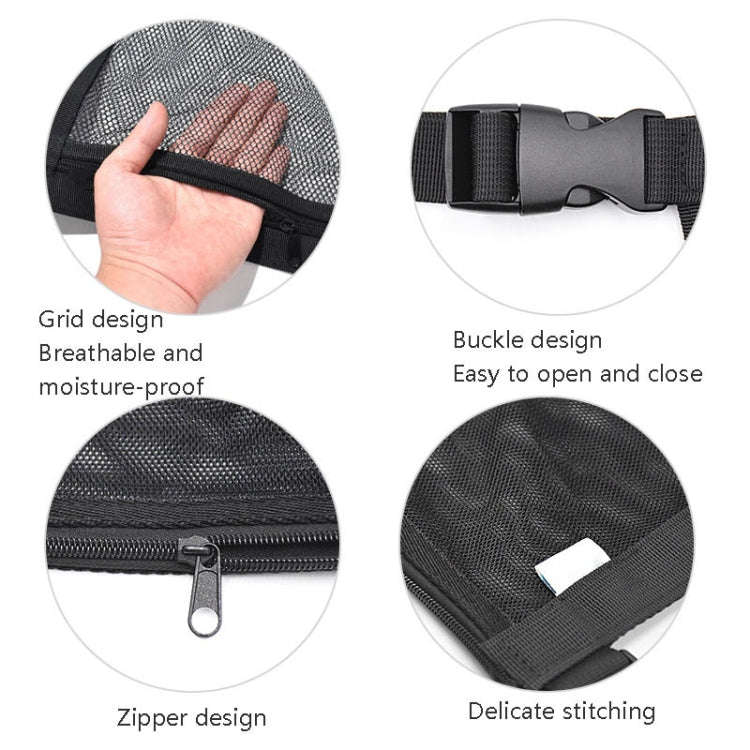 Car Storage Network Pocket Car Roof Seating Room Mesh Folding Hanging Bag, Style: Single Layer(Red)