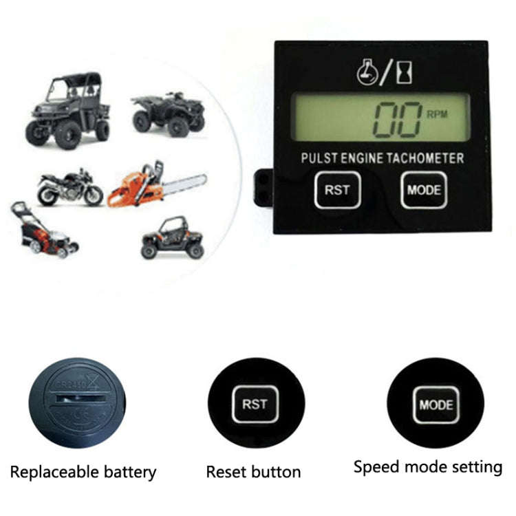 ZSB-03 Chain Saw Tachometer Gasoline Engine Lawn Mower High Tachometer Digital Display Induction ...