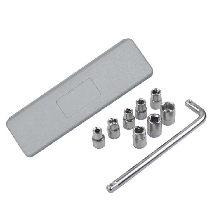10 PCS / Set CY-0117 Sleeve Combination Tool Set Ratchet Repair Emergency Tricycle Auto Repair Mu...
