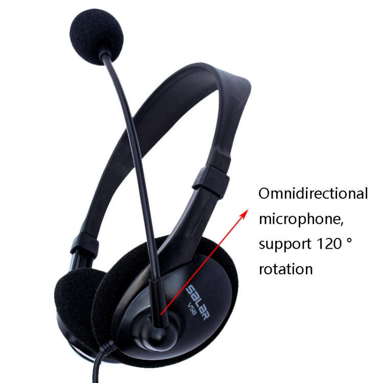 Salar V58 Headset Headphone 3.5mm Game Microphone Headset(Single Plug)