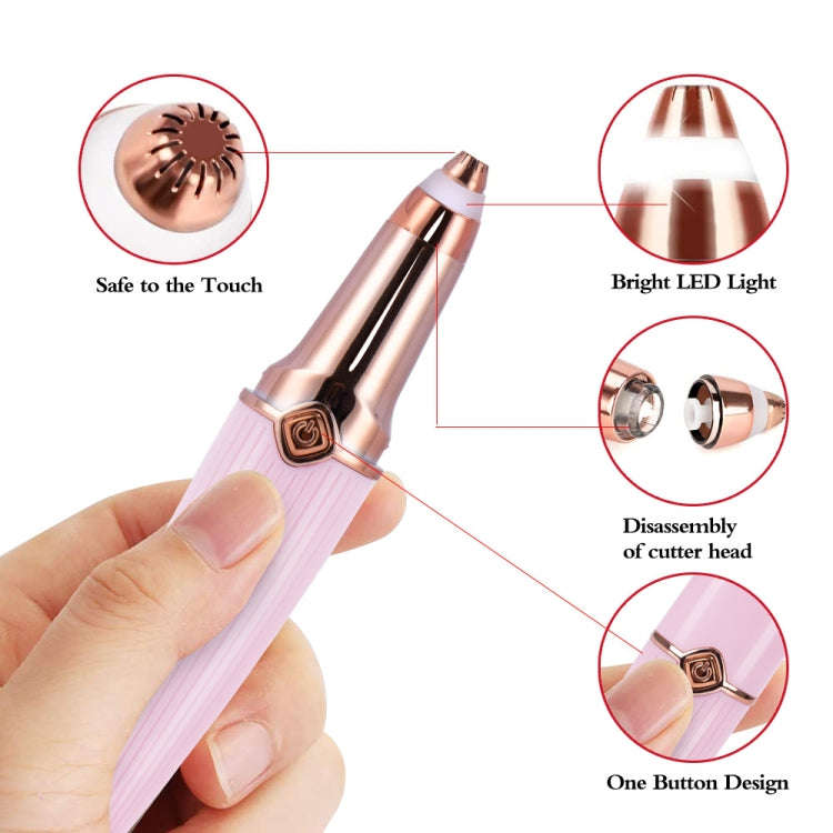 Ladies Shaver 2 In 1 Lipstick Epilator Mini Face Shaver(Pink)