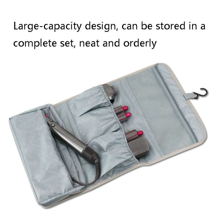 Baona BN-DS004 PU Leather Portable Storage Bag For Dyson Hair Curler(Grey)
