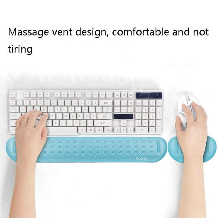 Baona Silicone Memory Cotton Wrist Pad Massage Hole Keyboard Mouse Pad, Style: Medium Keyboard Re...