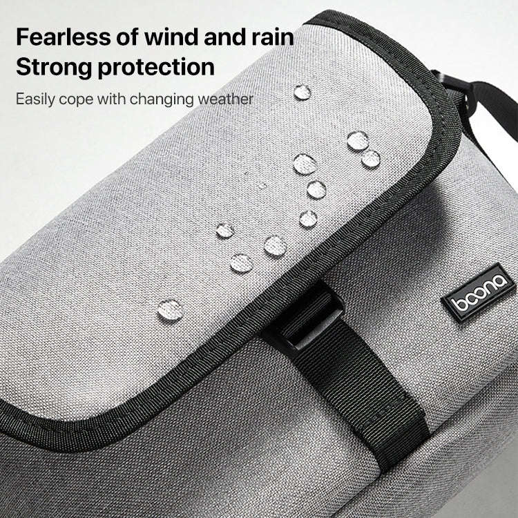 Baona BN-H013 Camera Shoulder Bag SLR Lens Storage Handbag(Light-Thin Gray)