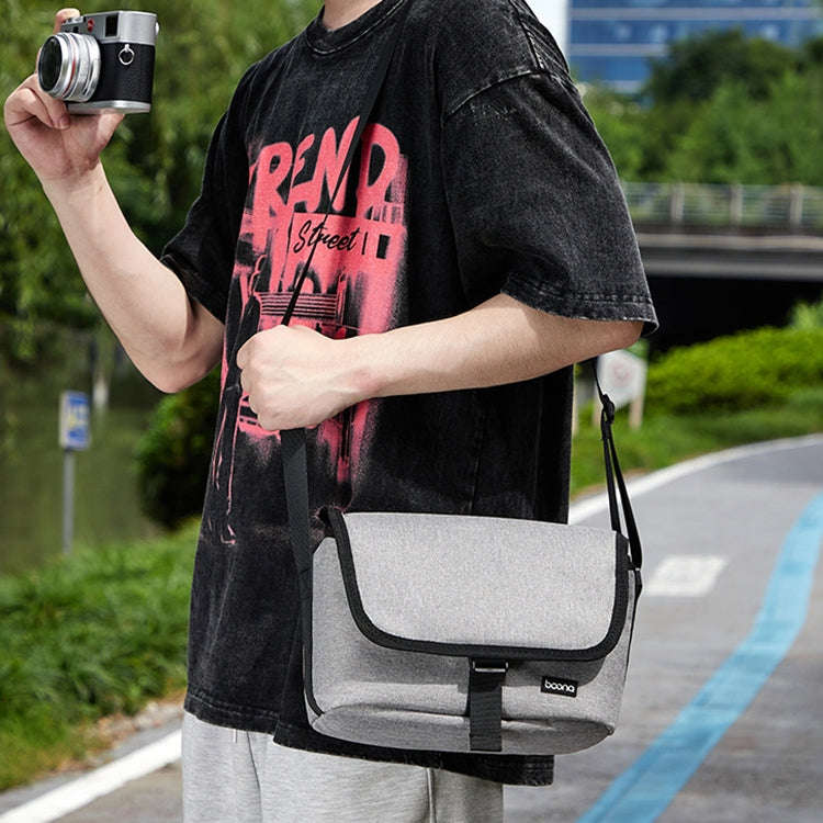 Baona BN-H013 Camera Shoulder Bag SLR Lens Storage Handbag(Light-Thin Gray)
