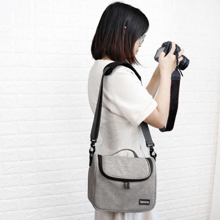 Baona BN-H011 Digital SLR Camera Bag Lens Storage Shoulder Bag(Gray)
