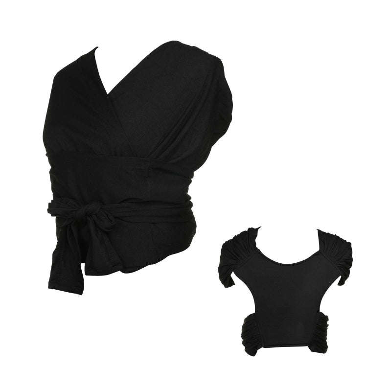 Baby Carrier Double Shoulder Front Holding Baby Carrier Portable Baby X Carrying Bag,Size: M (Black)