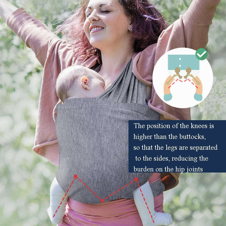 Baby Carrier Double Shoulder Front Holding Baby Carrier Portable Baby X Carrying Bag,Size: L (Gray)