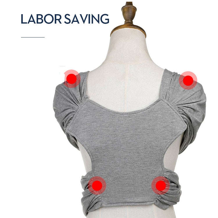 Baby Carrier Double Shoulder Front Holding Baby Carrier Portable Baby X Carrying Bag,Size: L (Gray)