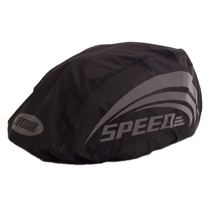 2 PCS Cycling Helmet Rain Cover Outdoor Reflective Safety Helmet Cover, Size: Free Size(Black (St...