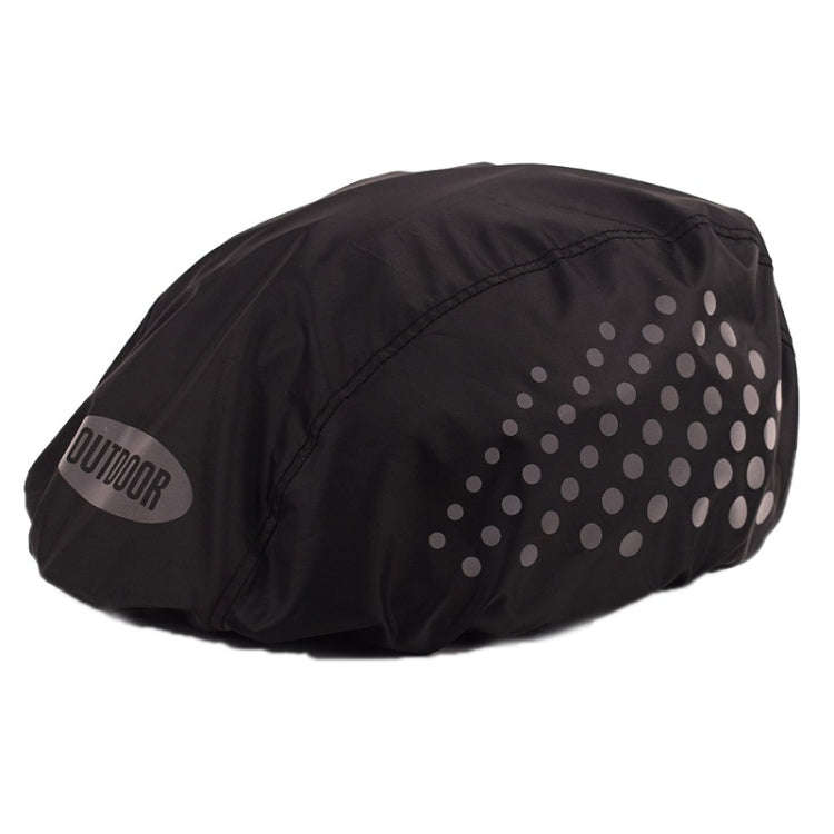 2 PCS Cycling Helmet Rain Cover Outdoor Reflective Safety Helmet Cover, Size: Free Size(Black (St...