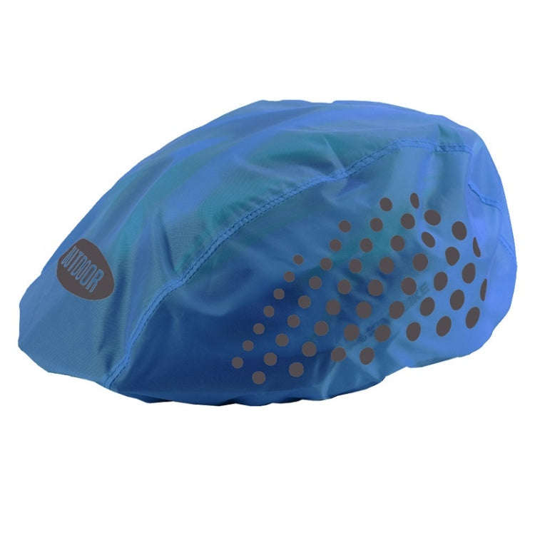 2 PCS Cycling Helmet Rain Cover Outdoor Reflective Safety Helmet Cover, Size: Free Size(Blue (Sty...