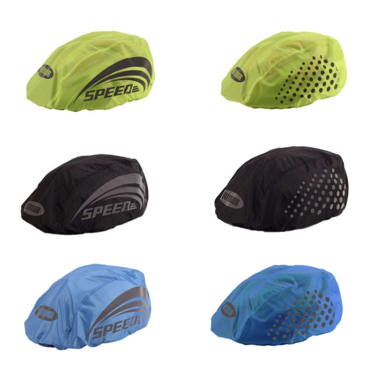2 PCS Cycling Helmet Rain Cover Outdoor Reflective Safety Helmet Cover, Size: Free Size(Blue (Sty...