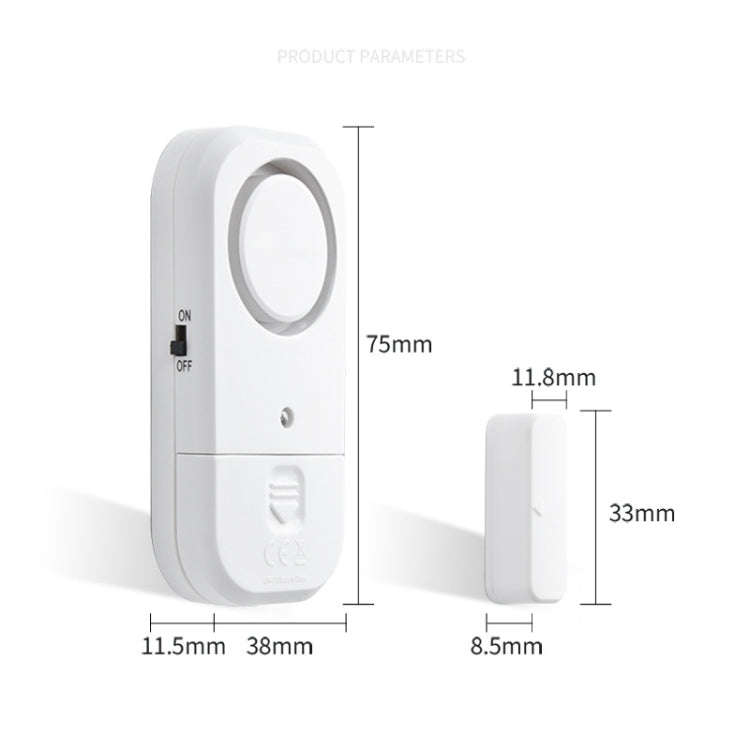 N911S Home Door Window Induction Alarm Household Door Magnetic Wireless Anti-Theft Alarm(Host + M...
