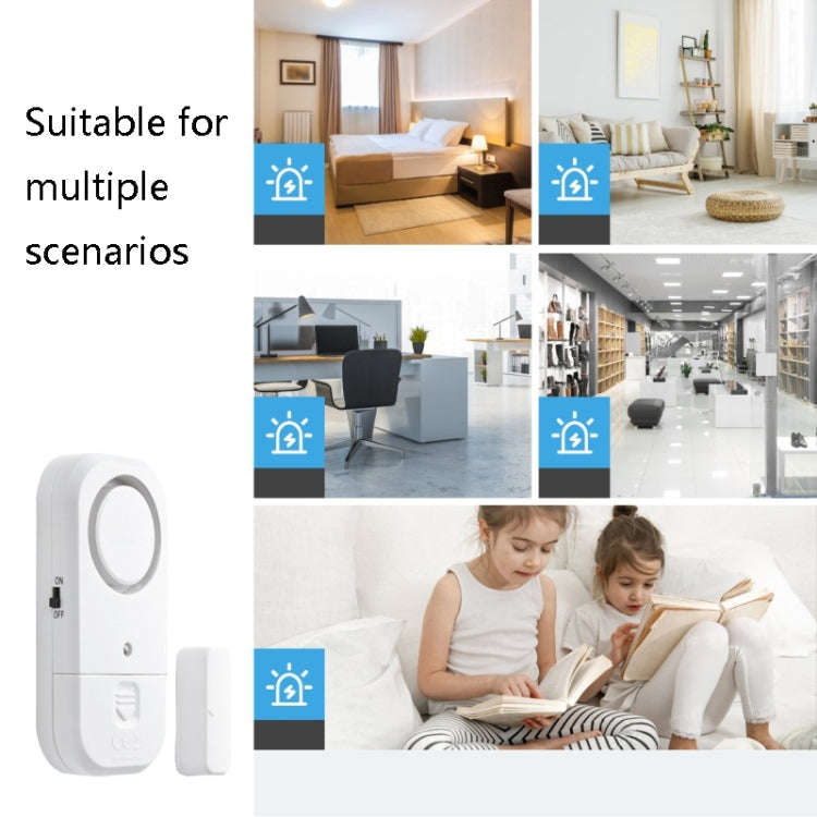 N911S Home Door Window Induction Alarm Household Door Magnetic Wireless Anti-Theft Alarm(Host + M...