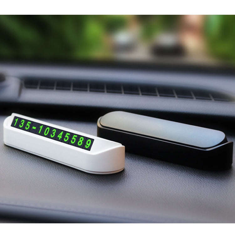 Hidden Parking Number Card Nightlight Number Button Parking Number Card, Style: Neutral (Black)