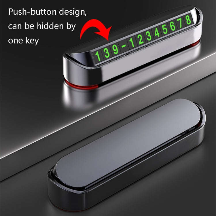 Hidden Parking Number Card Nightlight Number Button Parking Number Card, Style: Neutral (White)