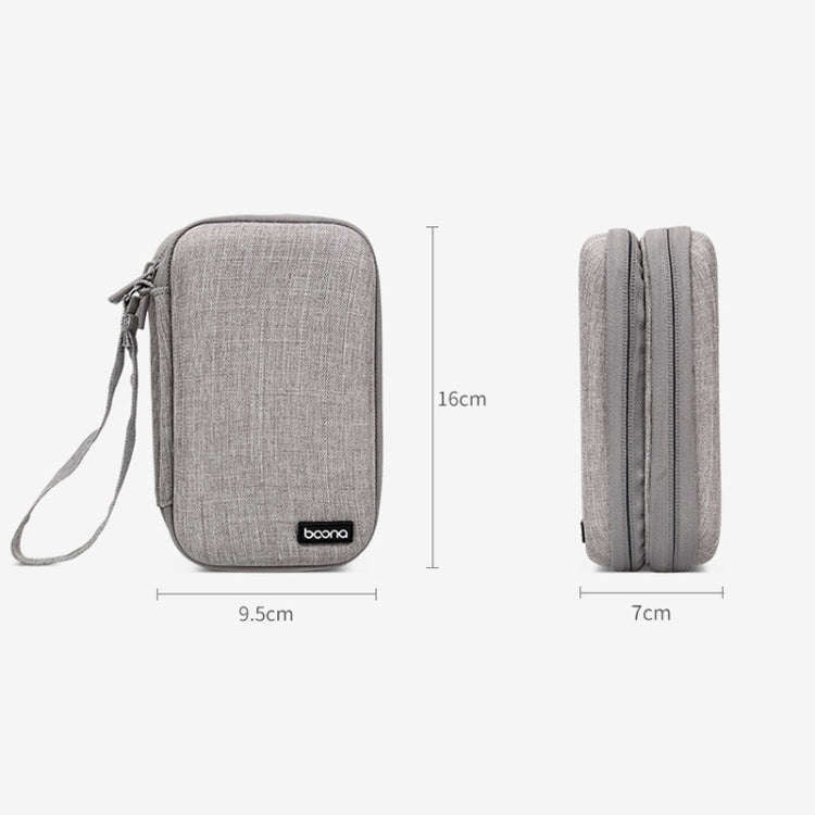 Baona BN-F027 Double-Layer Mobile Hard Disk Storage Bag EVA Hard Shell Hard Disk Protective Cover...