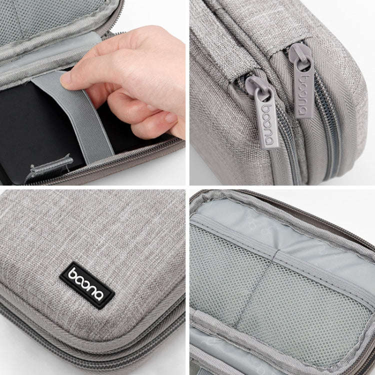 Baona BN-F027 Double-Layer Mobile Hard Disk Storage Bag EVA Hard Shell Hard Disk Protective Cover...