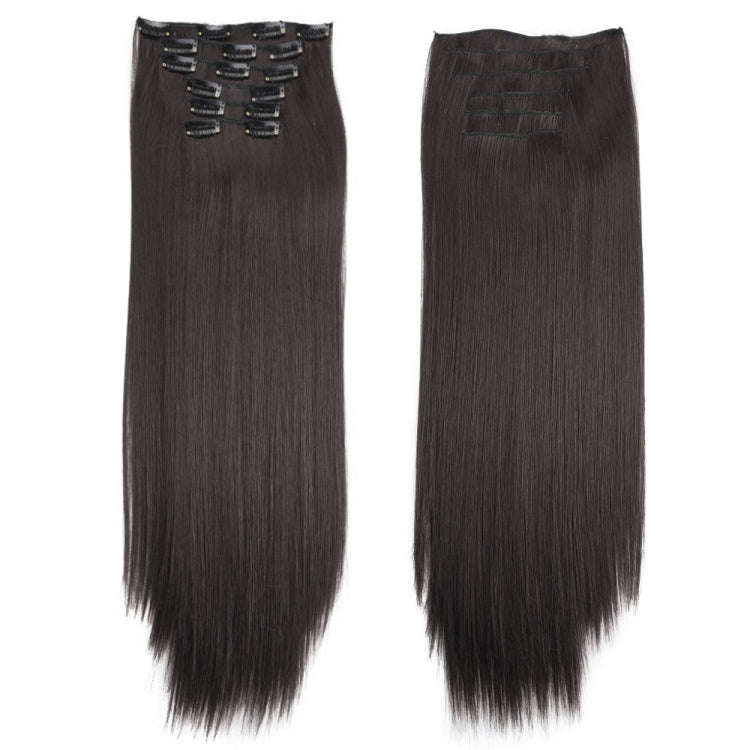 6 In 1 60cm Card Hair Extension Piece 16 Card Long Straight Hair Wig Piece, Color: 3.2