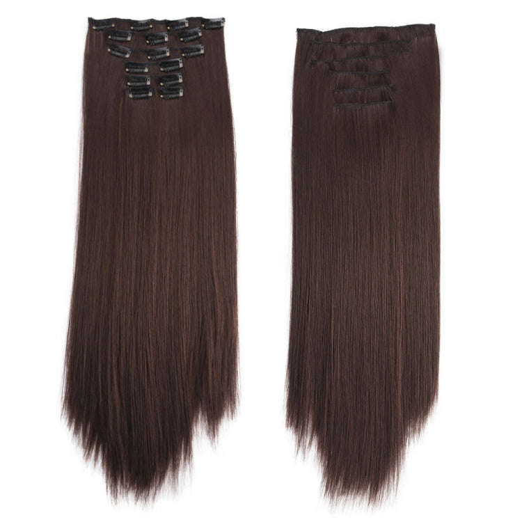 6 In 1 60cm Card Hair Extension Piece 16 Card Long Straight Hair Wig Piece, Color: 6.4