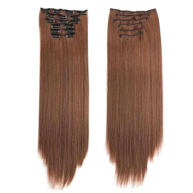 6 In 1 60cm Card Hair Extension Piece 16 Card Long Straight Hair Wig Piece, Color: 8.4M30