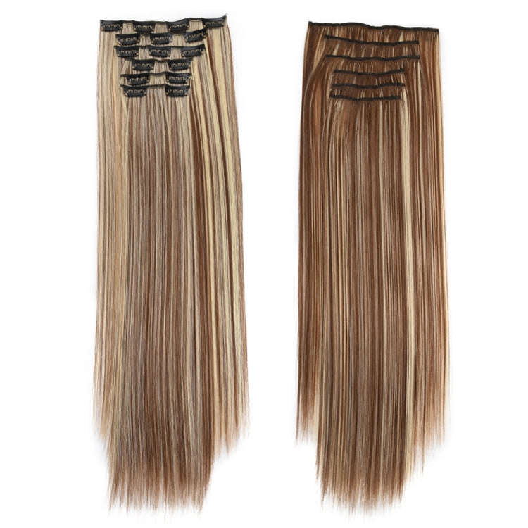 6 In 1 60cm Card Hair Extension Piece 16 Card Long Straight Hair Wig Piece, Color: 10.6H613