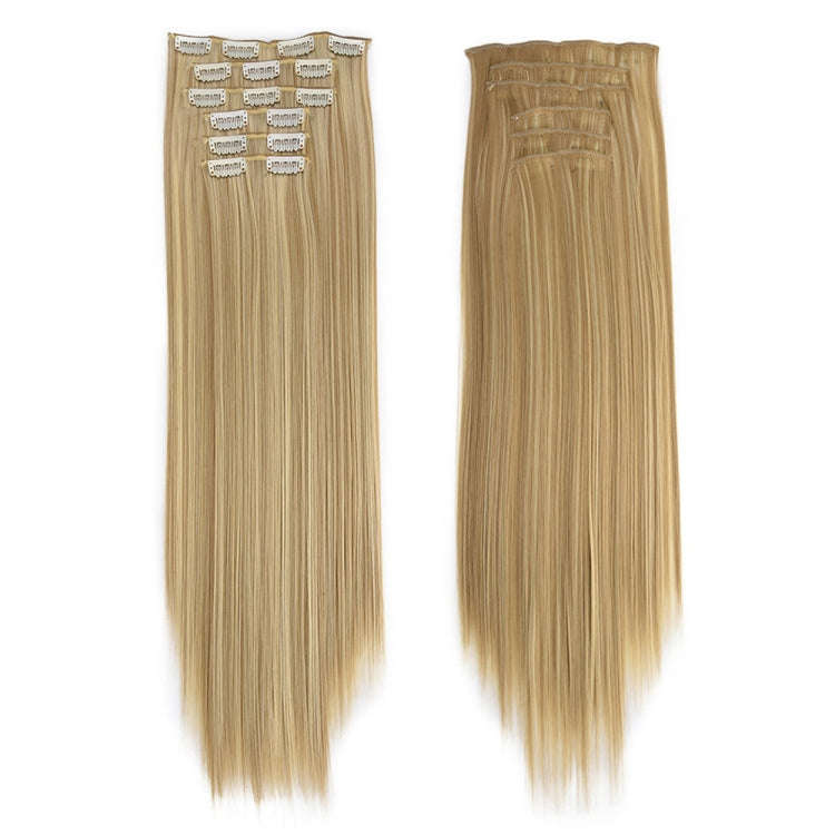 6 In 1 60cm Card Hair Extension Piece 16 Card Long Straight Hair Wig Piece, Color: 13.24H613