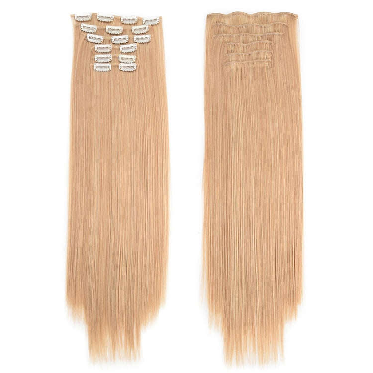 6 In 1 60cm Card Hair Extension Piece 16 Card Long Straight Hair Wig Piece, Color: 17.27M613