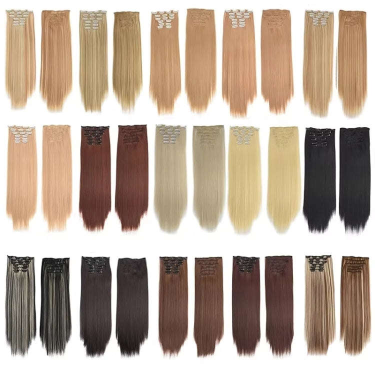 6 In 1 60cm Card Hair Extension Piece 16 Card Long Straight Hair Wig Piece, Color: 19.88