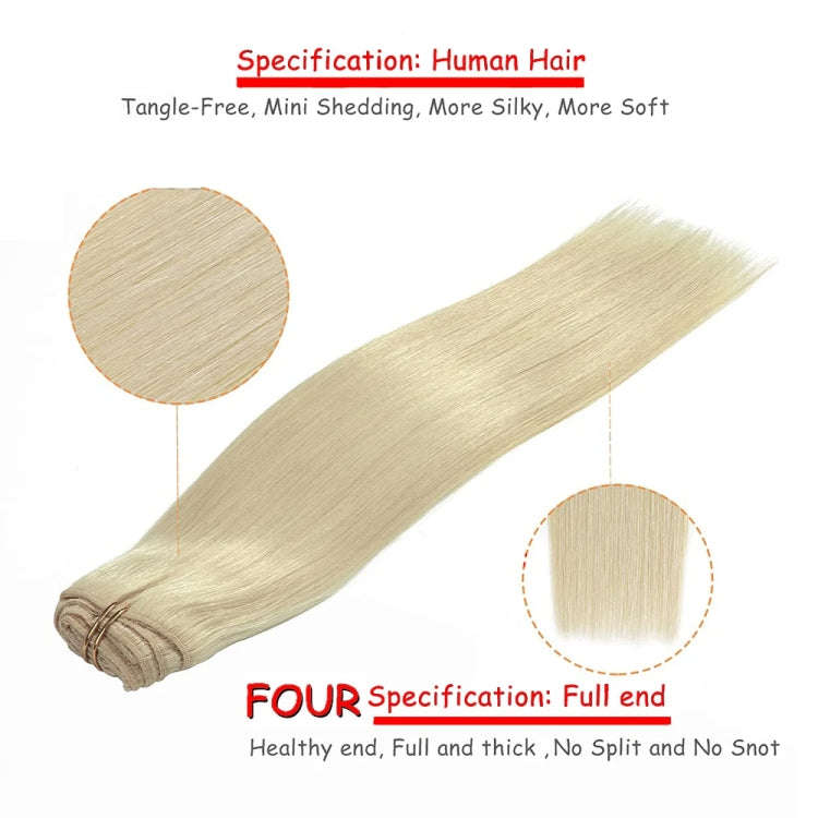 6 In 1 60cm Card Hair Extension Piece 16 Card Long Straight Hair Wig Piece, Color: 19.88