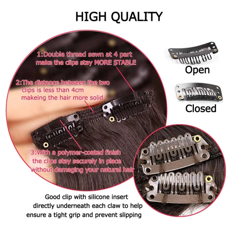 6 In 1 60cm Card Hair Extension Piece 16 Card Long Straight Hair Wig Piece, Color: 19.88