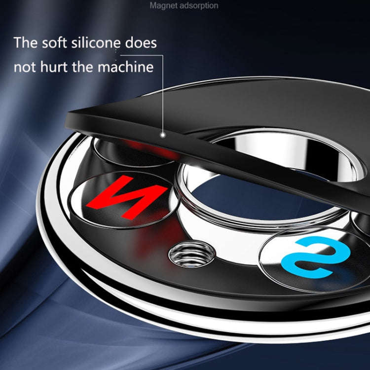Q6 Car Magnetic Mobile Phone Holder Round Car Dashboard Navigation Bracket(Black)