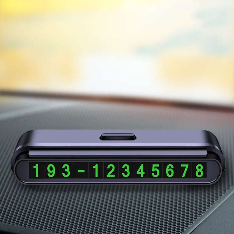 2 PCS One-Click Automatic Hiding Temporary Parking Signs For Cars(Black - Green Numbers)