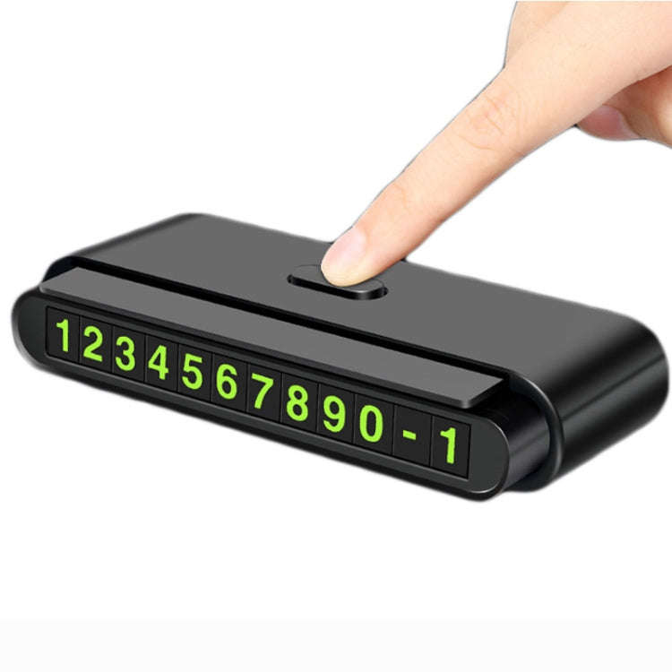 2 PCS One-Click Automatic Hiding Temporary Parking Signs For Cars(White - Green Numbers)