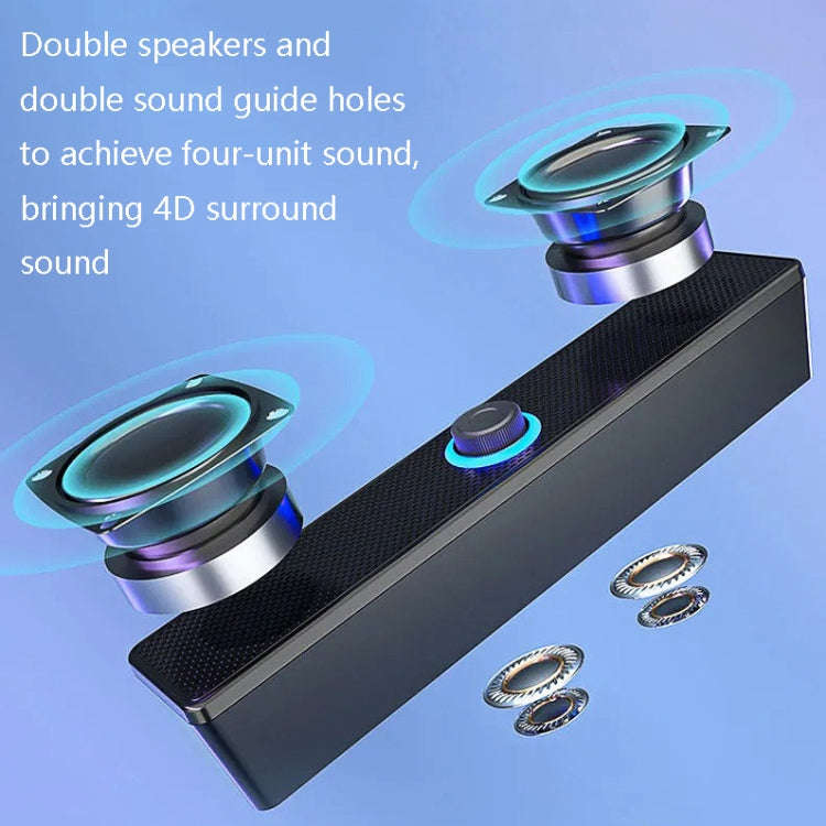 LeerFel Long Computer Wired Speaker Heavy Wellness Computer Multimedia Audio, Specification: 350T...