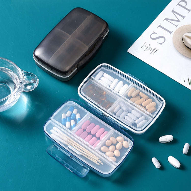 FY-8833 Detachable Medicine Storage Box Large Capacity Eight-compartment Plastic Pill Box(Blue)