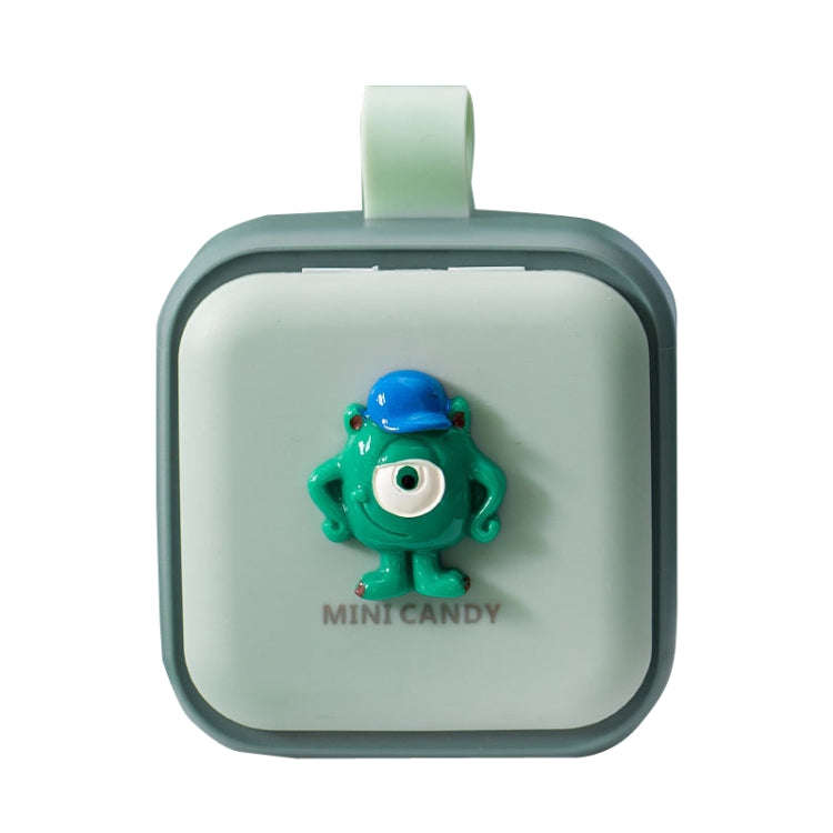 Portable Large-capacity Sealed Pill Box Cartoon Cute Week Pill Box(Big eyes)