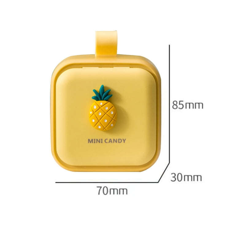 Portable Large-capacity Sealed Pill Box Cartoon Cute Week Pill Box(Yellow lemon)