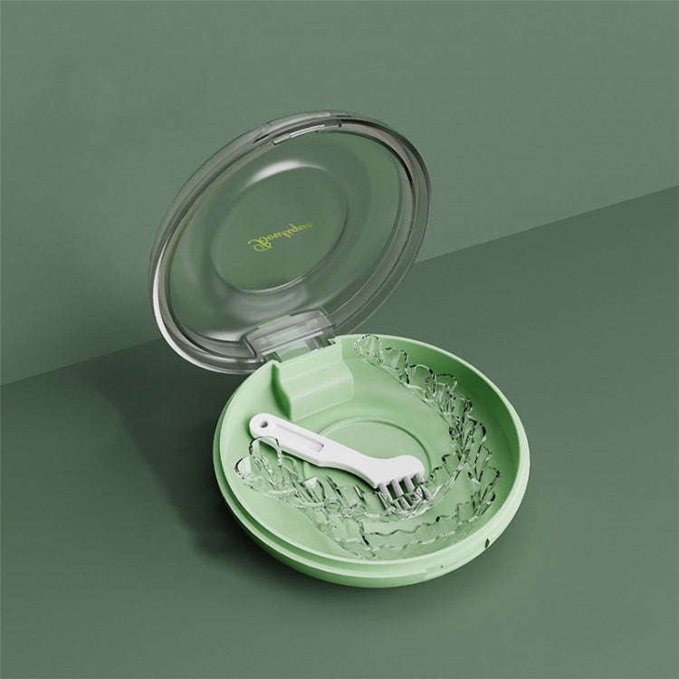 Household Denture Braces Box Orthodontic Storage Box(Green)